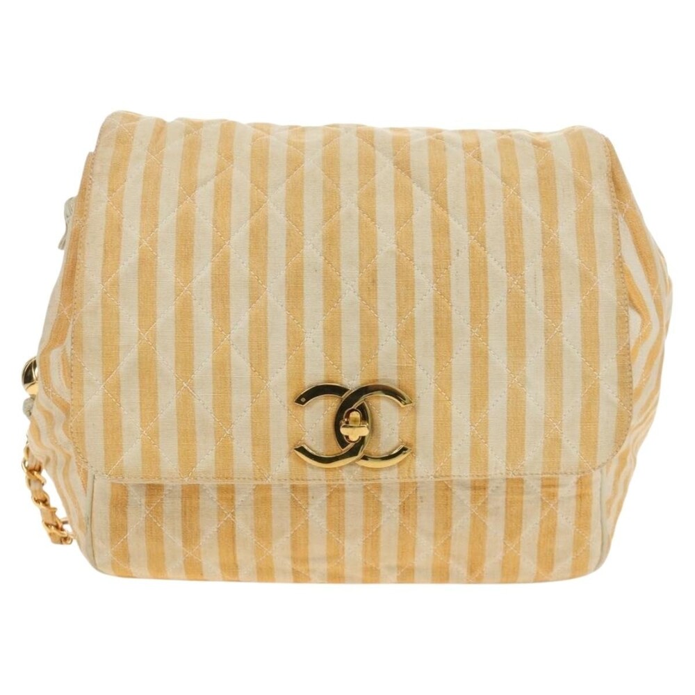 Chanel Matelasse Chain Shoulder Bag Beige